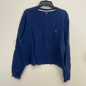 Polo by Ralph Lauren Blue Waffle Knit Top